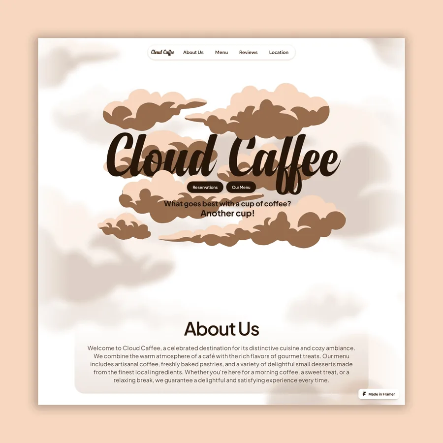 Cloud Caffe Sarajevo — website by Webeaut Media